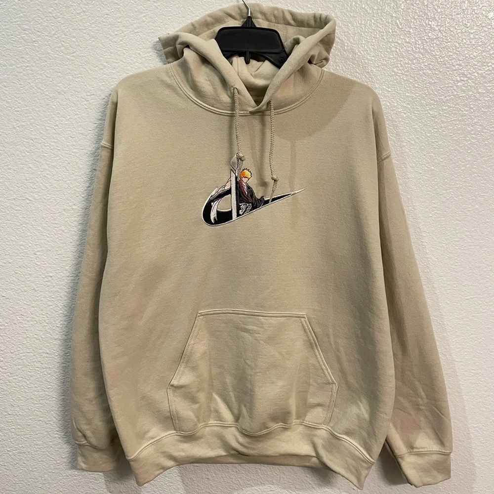 Ichigo kurosaki swoosh cream hoodie bleach anime - Picture 6 of 6
